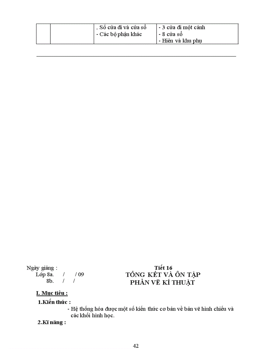 image for page Công nghệ 8 từ tiết 1 10 2 cột chuẩn