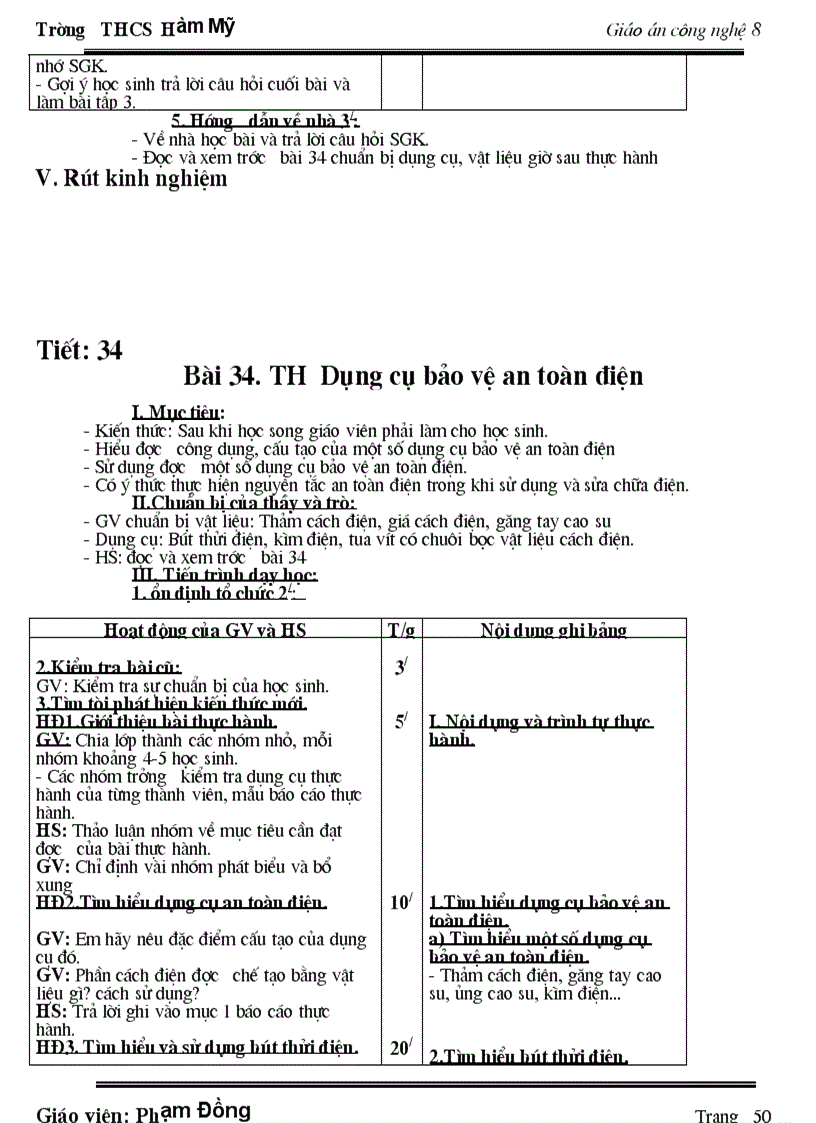 image for page GA Công nghệ 8 Chuẩn KT HKI