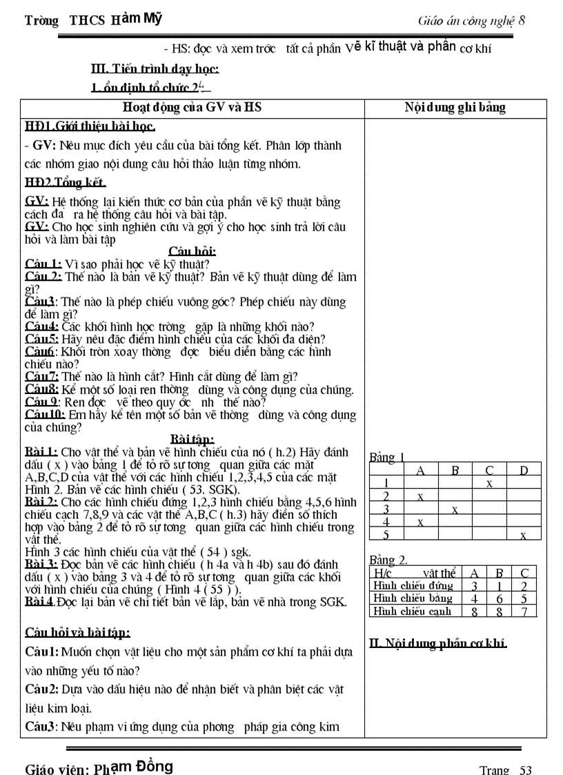 image for page GA Công nghệ 8 Chuẩn KT HKI