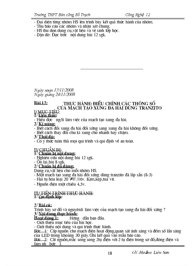 image for page Giáo án CN 12 chuẩn