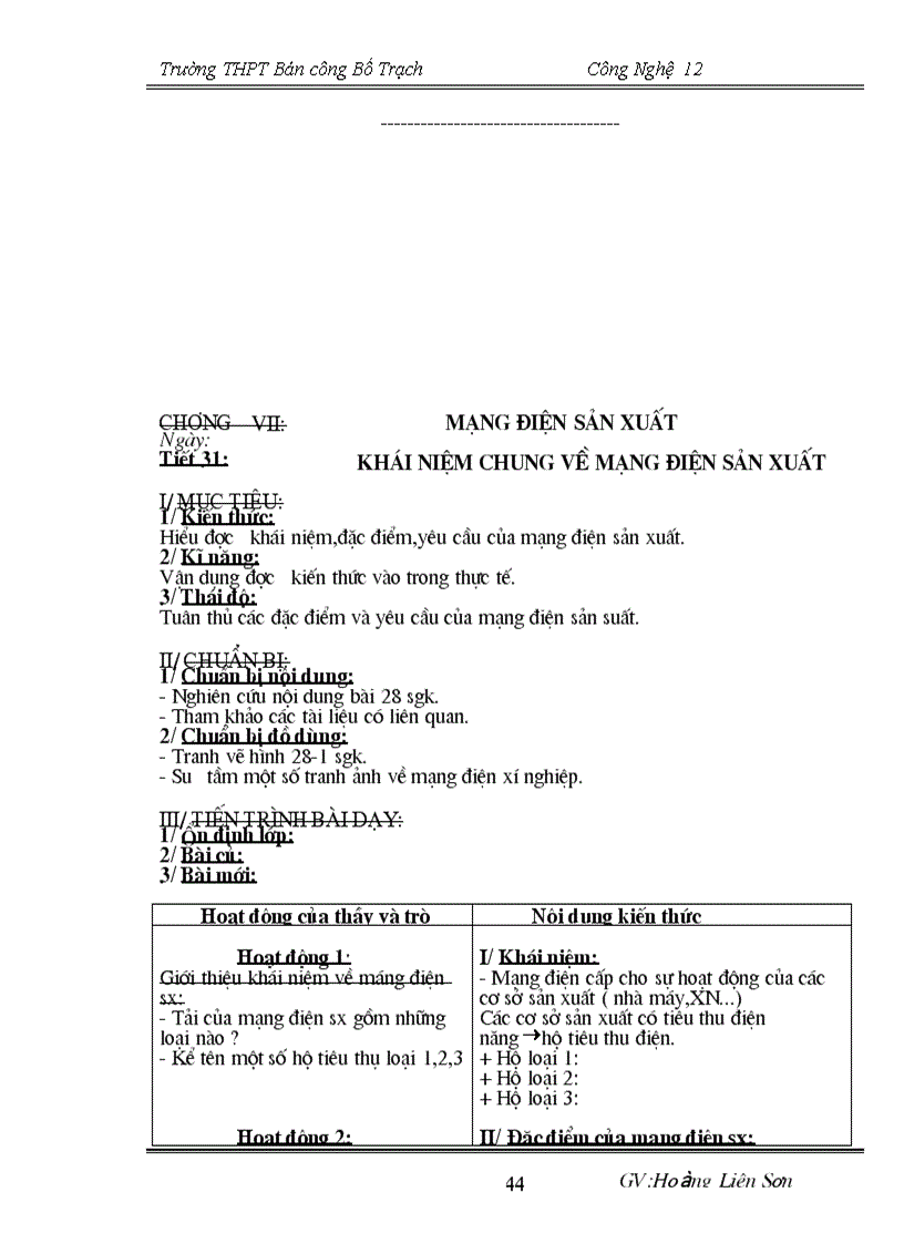 image for page Giáo án CN 12 chuẩn