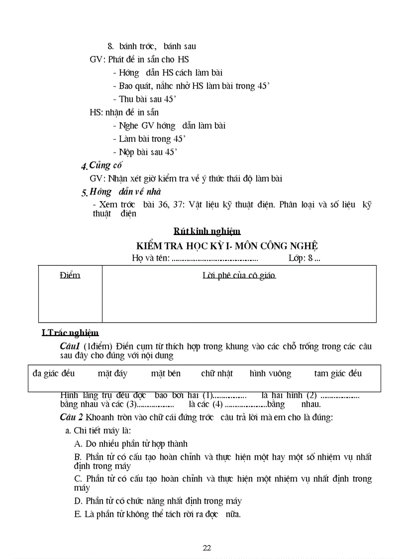 image for page Giáo án CN8 cả năm 3 cột