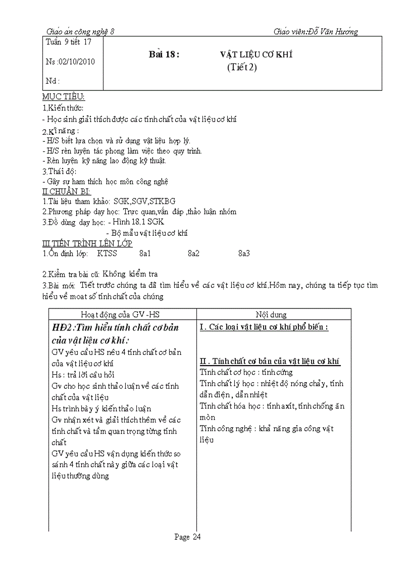 image for page Giáo án cn8 t1 t16