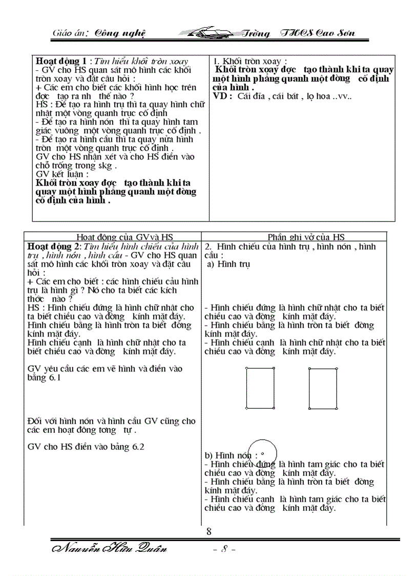 image for page Giáo an Công Nghê 8 09 10 Trọn bộ