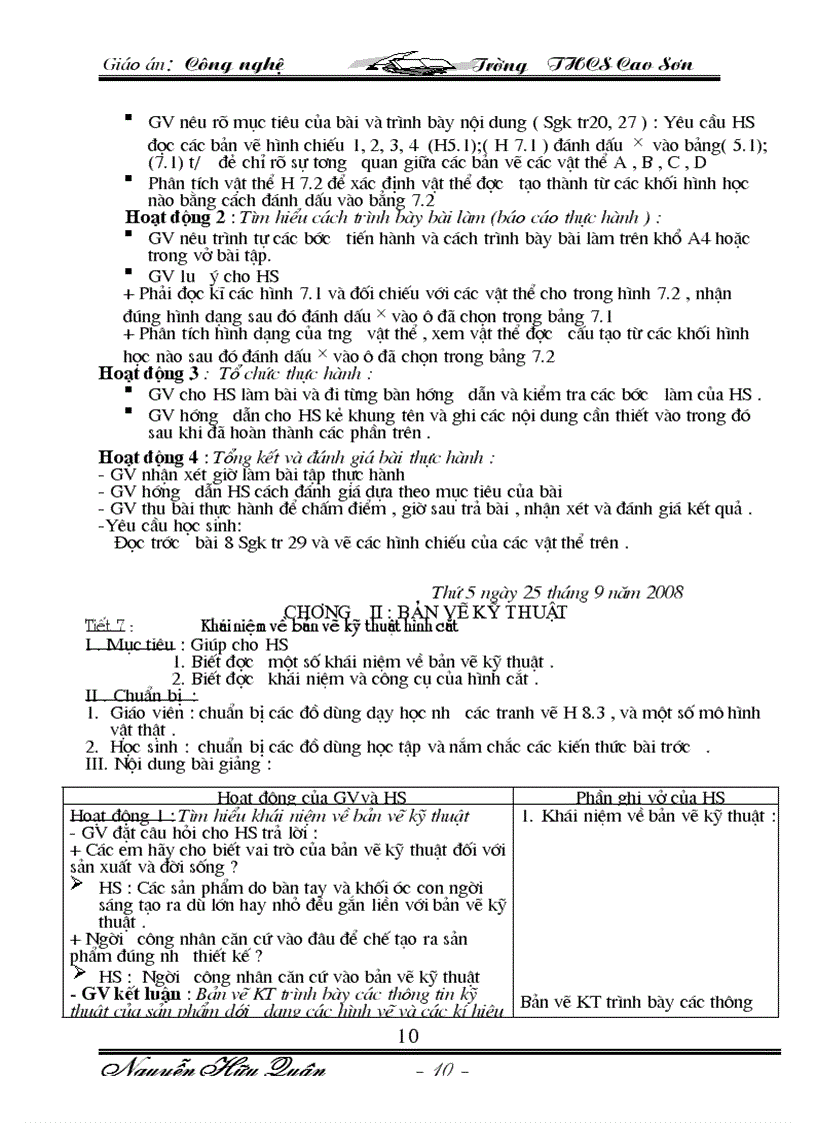 image for page Giáo an Công Nghê 8 09 10 Trọn bộ