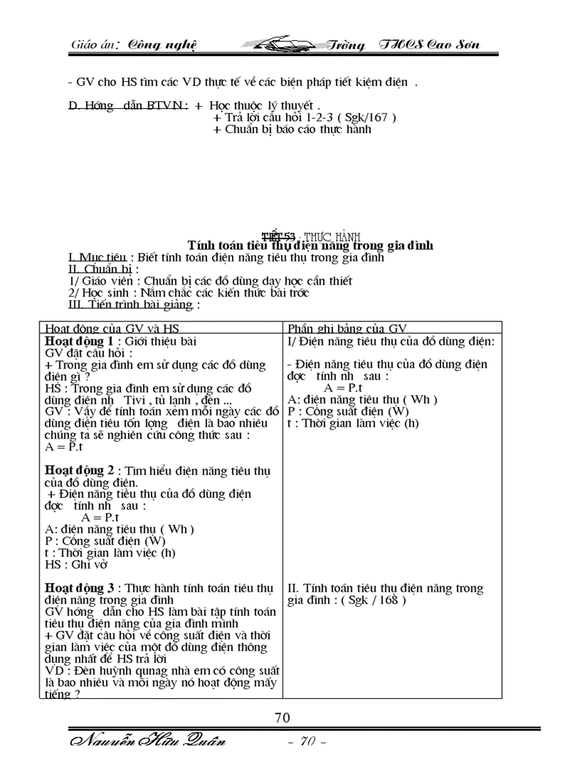 image for page Giáo an Công Nghê 8 09 10 Trọn bộ