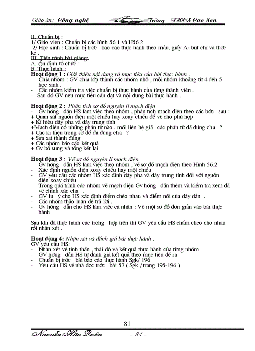 image for page Giáo an Công Nghê 8 09 10 Trọn bộ