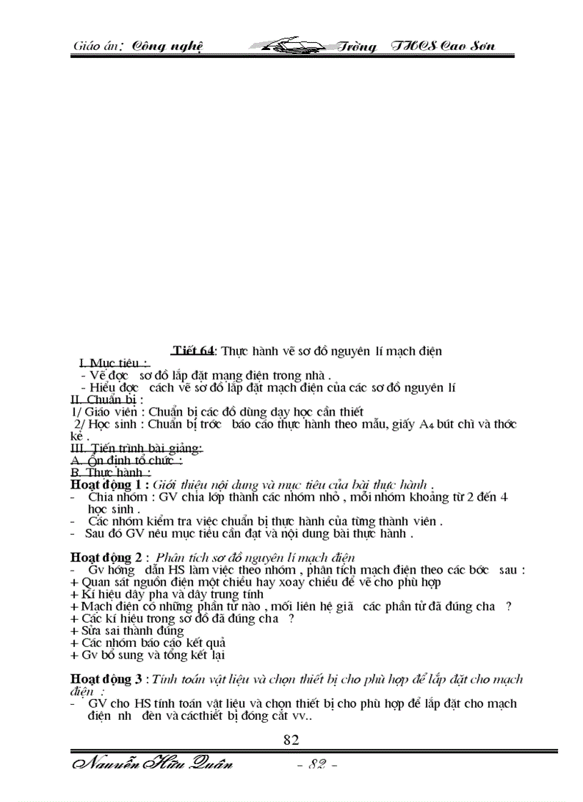 image for page Giáo an Công Nghê 8 09 10 Trọn bộ