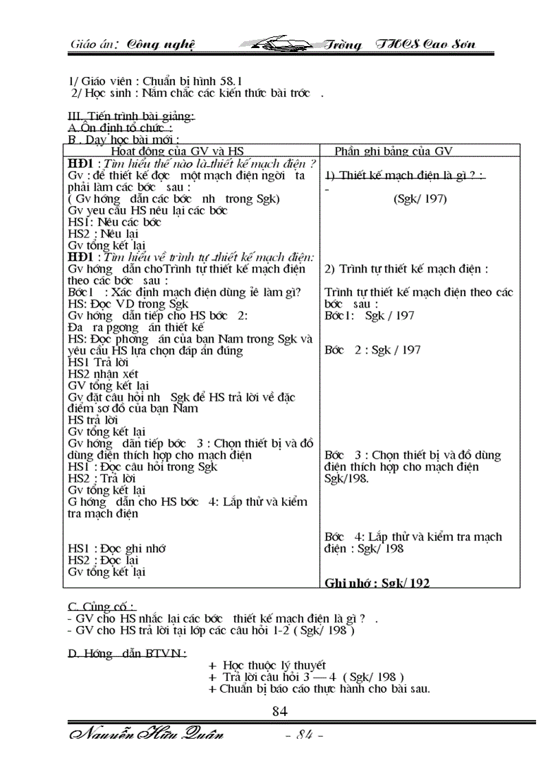 image for page Giáo an Công Nghê 8 09 10 Trọn bộ