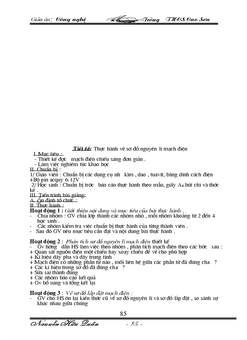 image for page Giáo an Công Nghê 8 09 10 Trọn bộ