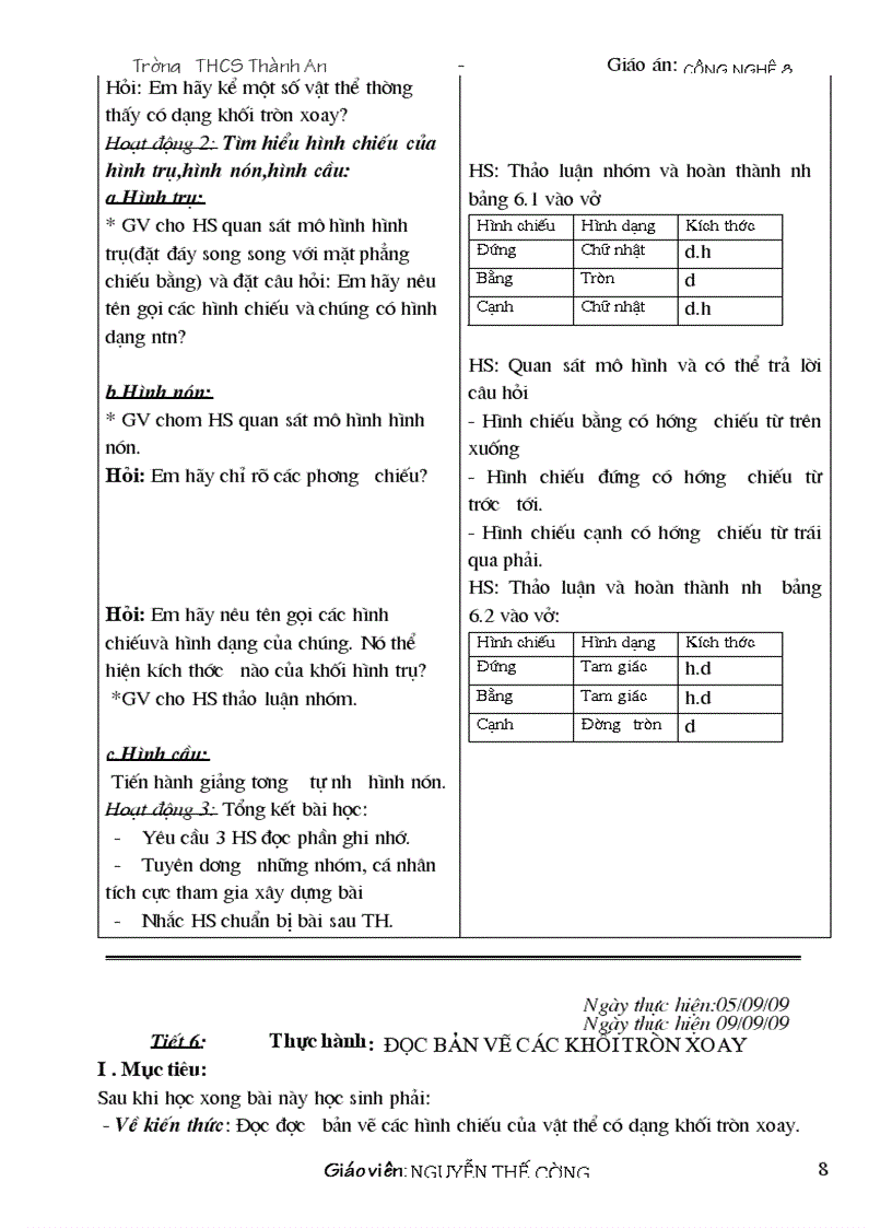 image for page Giáo án công nghệ 8 09 10 Đẹp