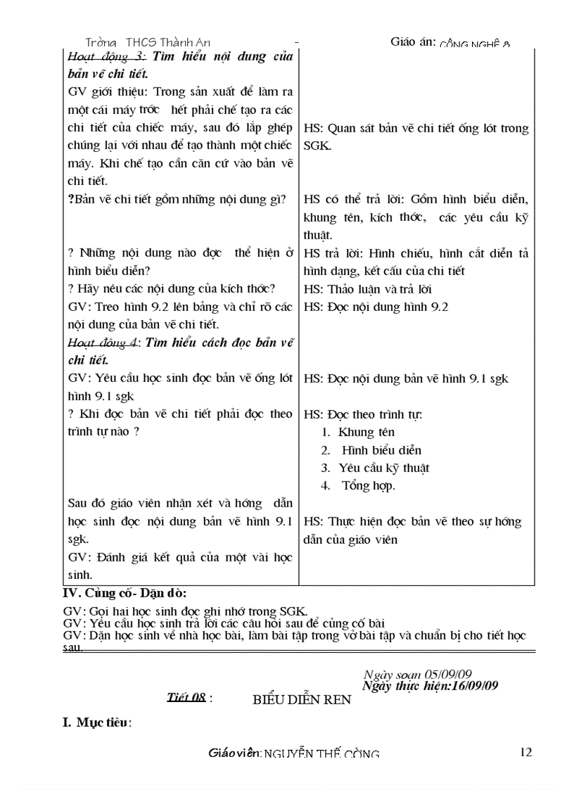 image for page Giáo án công nghệ 8 09 10 Đẹp