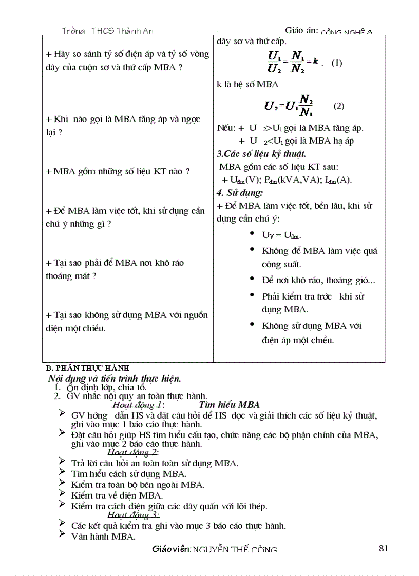 image for page Giáo án công nghệ 8 09 10 Đẹp