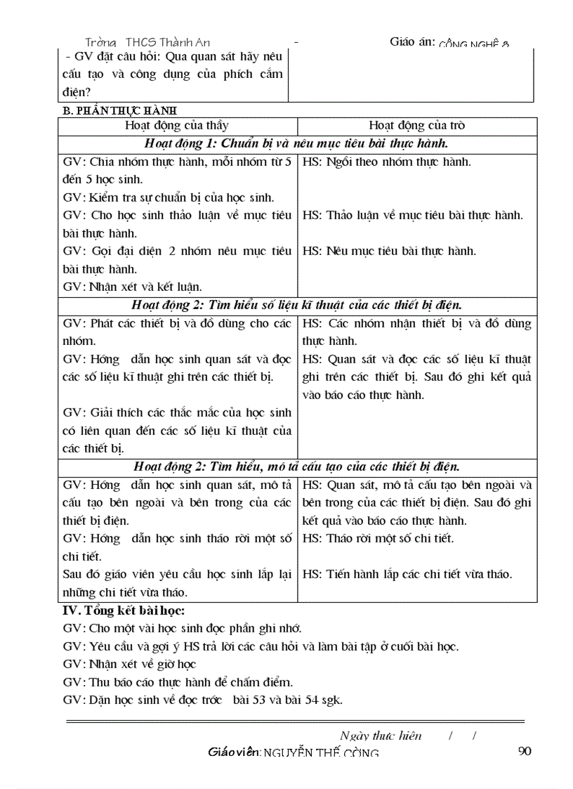 image for page Giáo án công nghệ 8 09 10 Đẹp