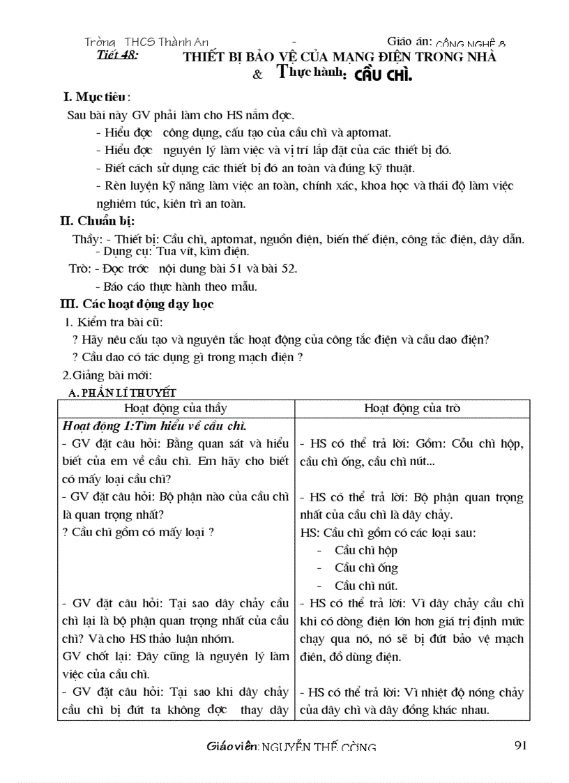 image for page Giáo án công nghệ 8 09 10 Đẹp