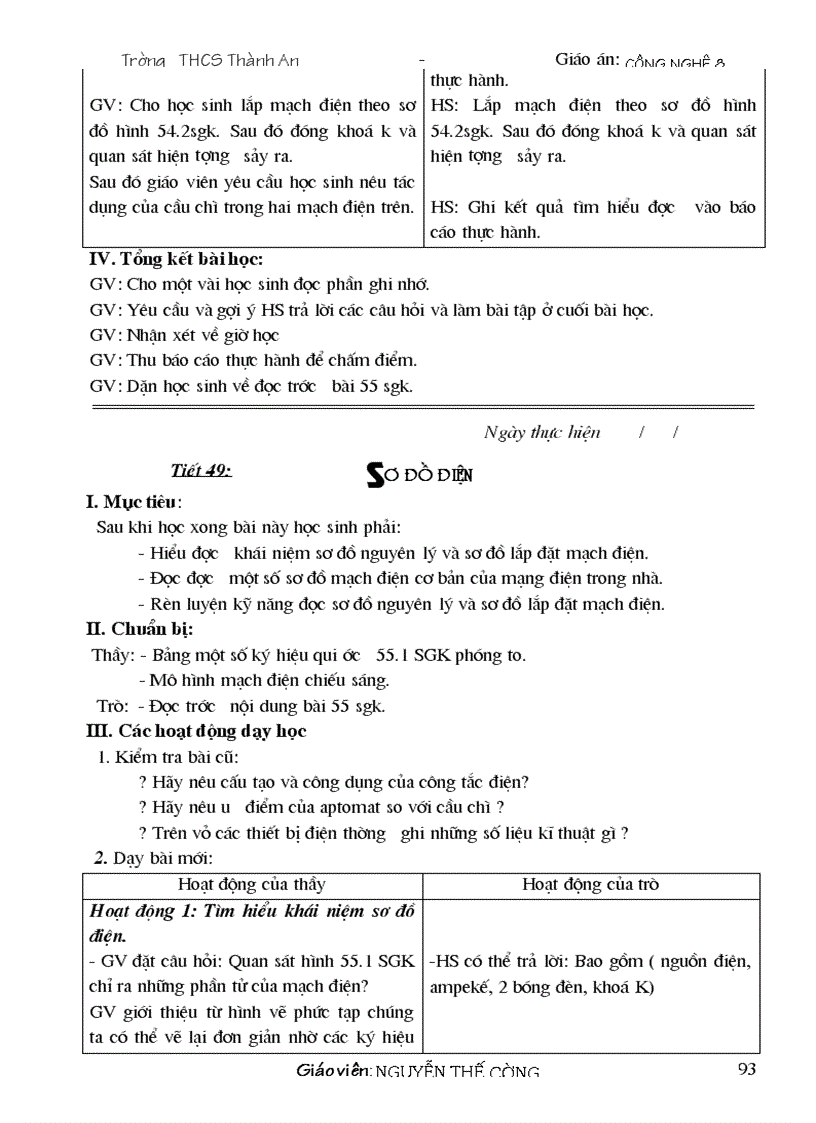 image for page Giáo án công nghệ 8 09 10 Đẹp