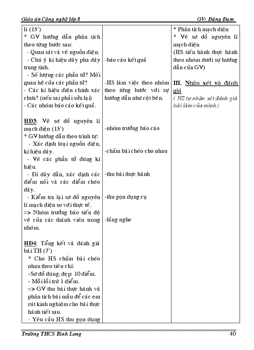 image for page Giáo án công nghệ 8 3 cột Phần điện 08 09