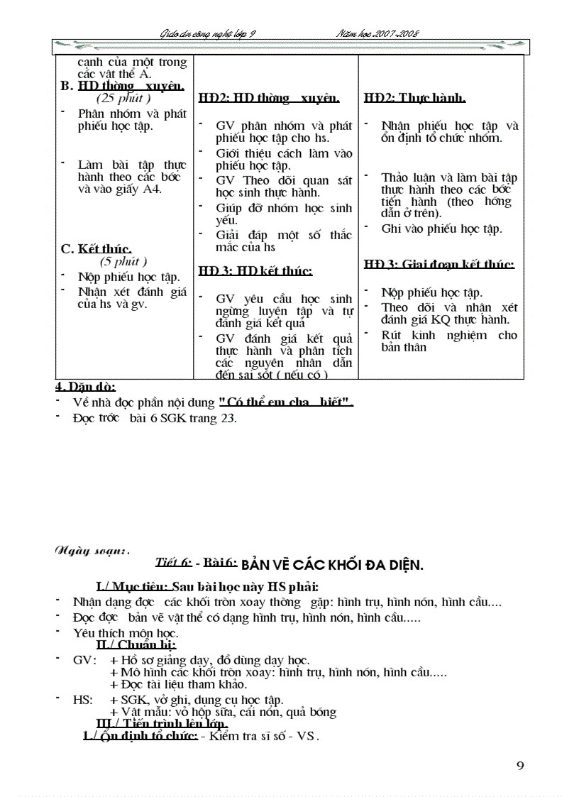 image for page Giao an Cong nghe 8 3 cot rar hay