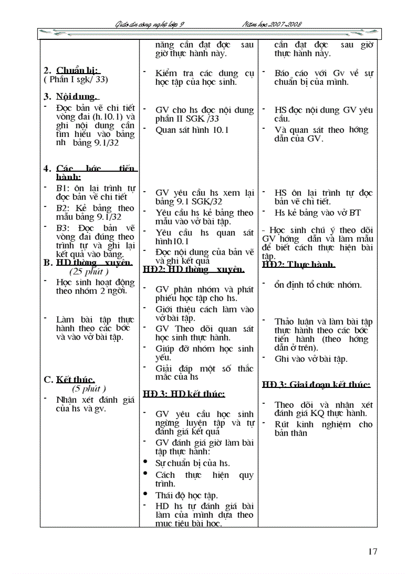 image for page Giao an Cong nghe 8 3 cot rar hay