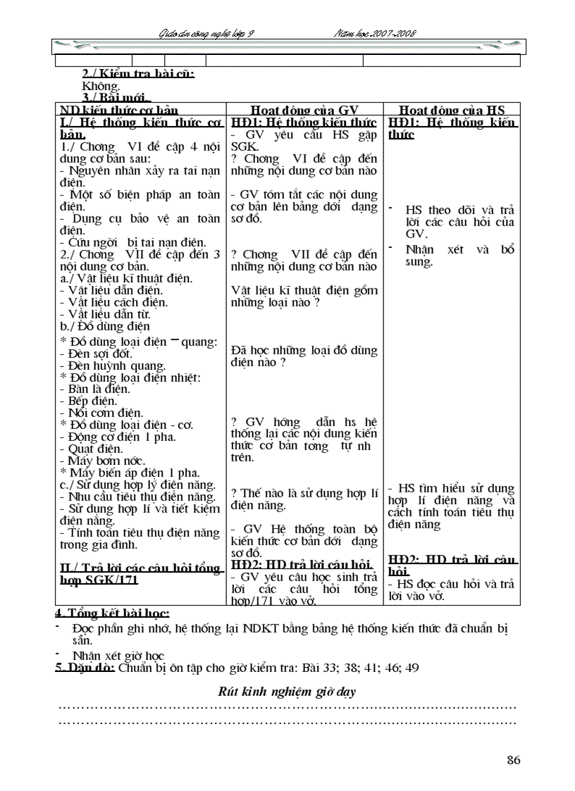 image for page Giao an Cong nghe 8 3 cot rar hay