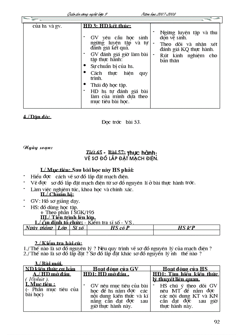 image for page Giao an Cong nghe 8 3 cot rar hay
