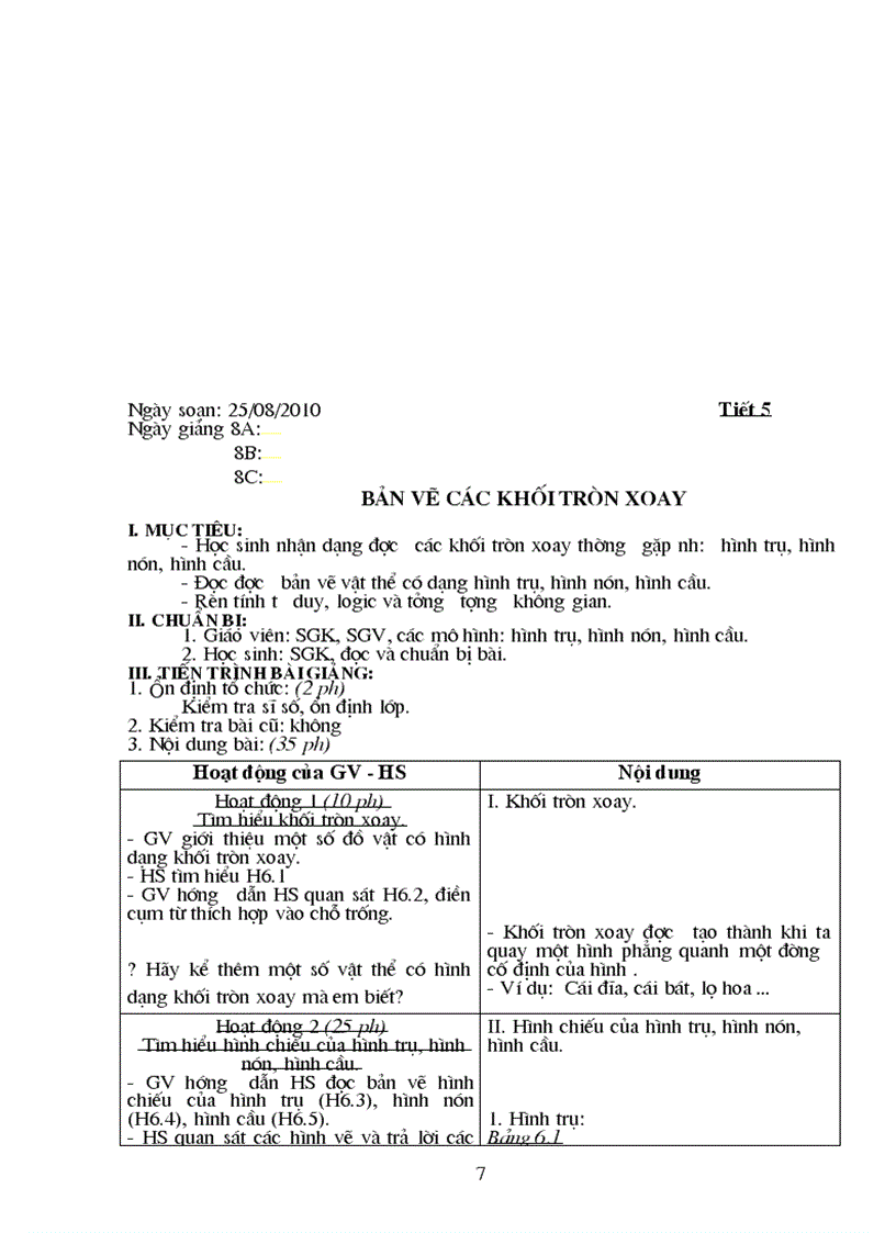 image for page Giáo án Công Nghệ 8 Chuẩn KT