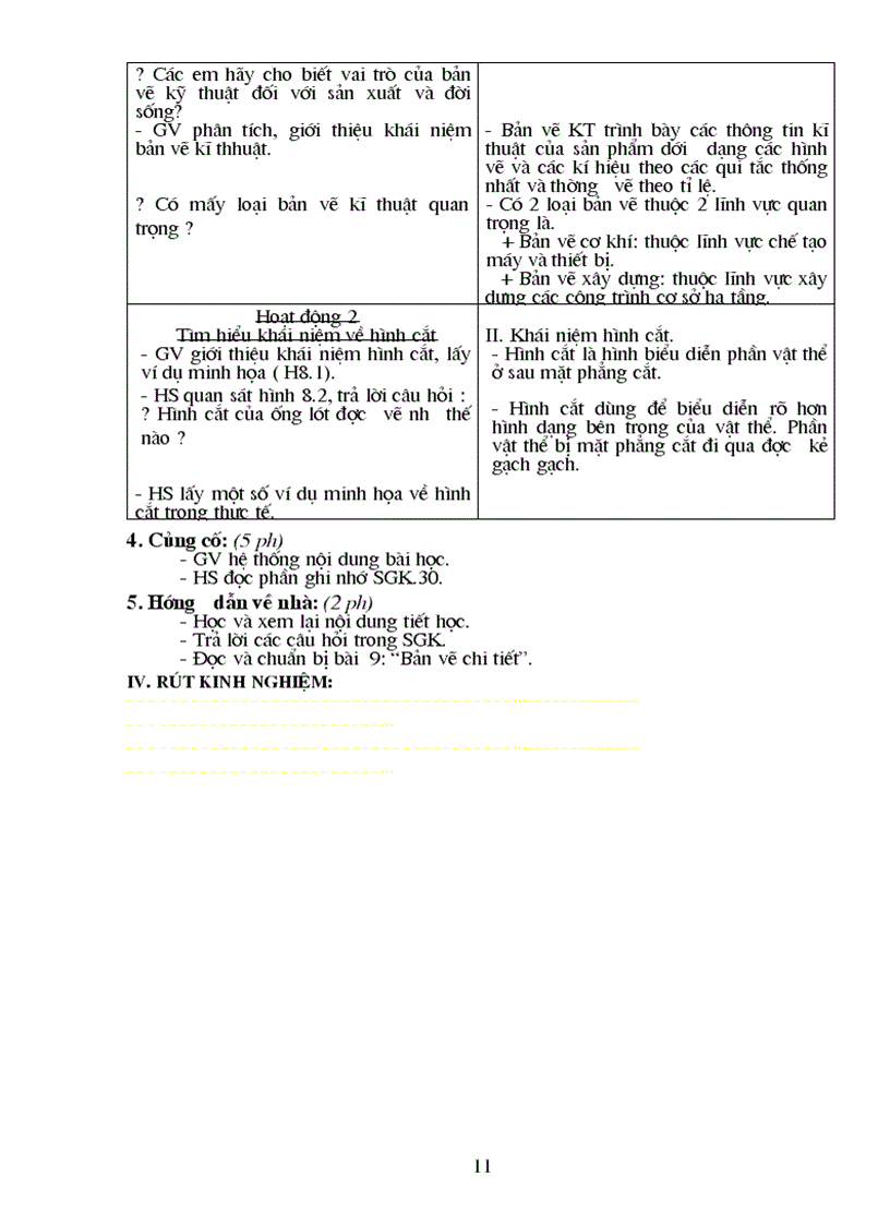 image for page Giáo án Công Nghệ 8 Chuẩn KT