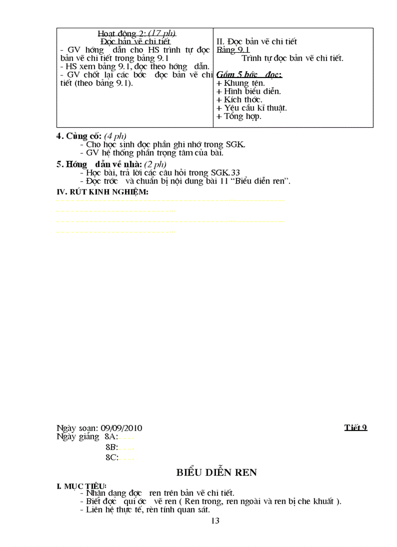 image for page Giáo án Công Nghệ 8 Chuẩn KT