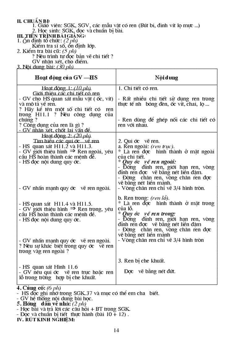 image for page Giáo án Công Nghệ 8 Chuẩn KT