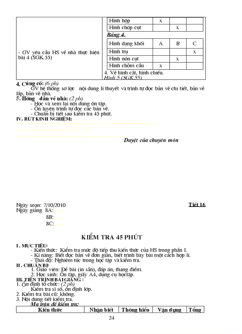 image for page Giáo án Công Nghệ 8 Chuẩn KT
