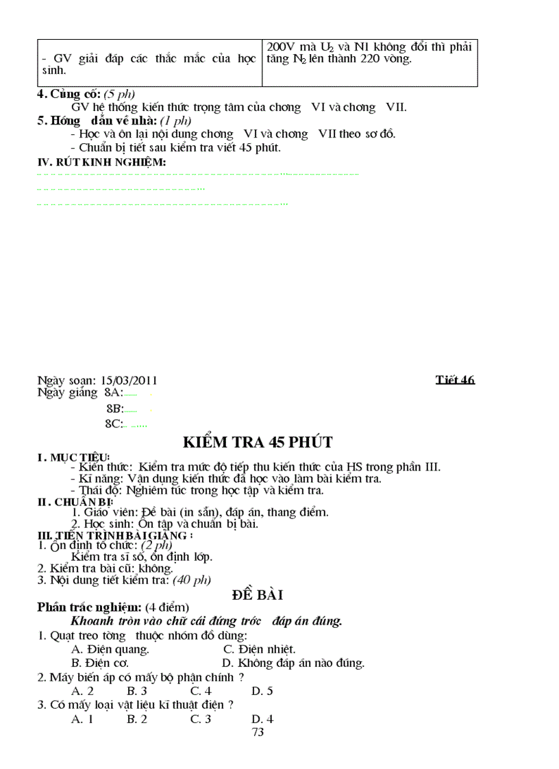 image for page Giáo án Công Nghệ 8 Chuẩn KT