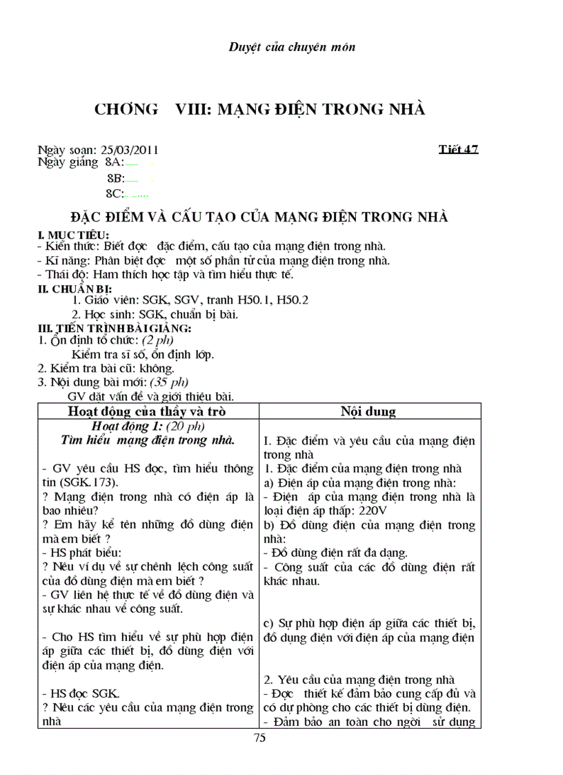 image for page Giáo án Công Nghệ 8 Chuẩn KT