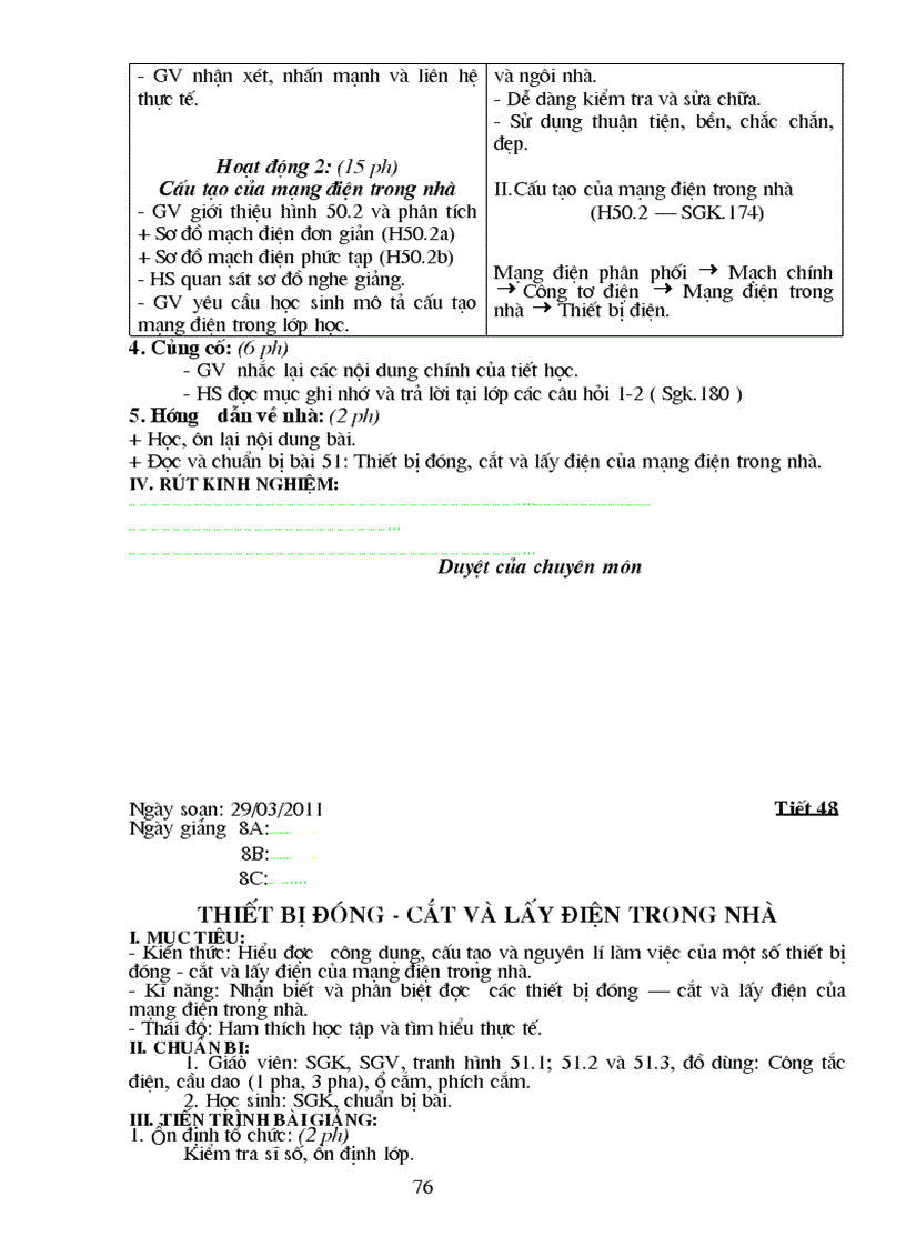 image for page Giáo án Công Nghệ 8 Chuẩn KT
