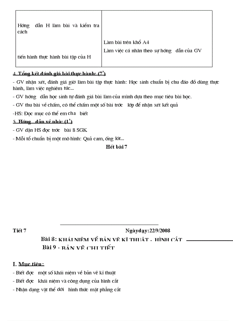 image for page Giao an cong nghe 8 hot 2011