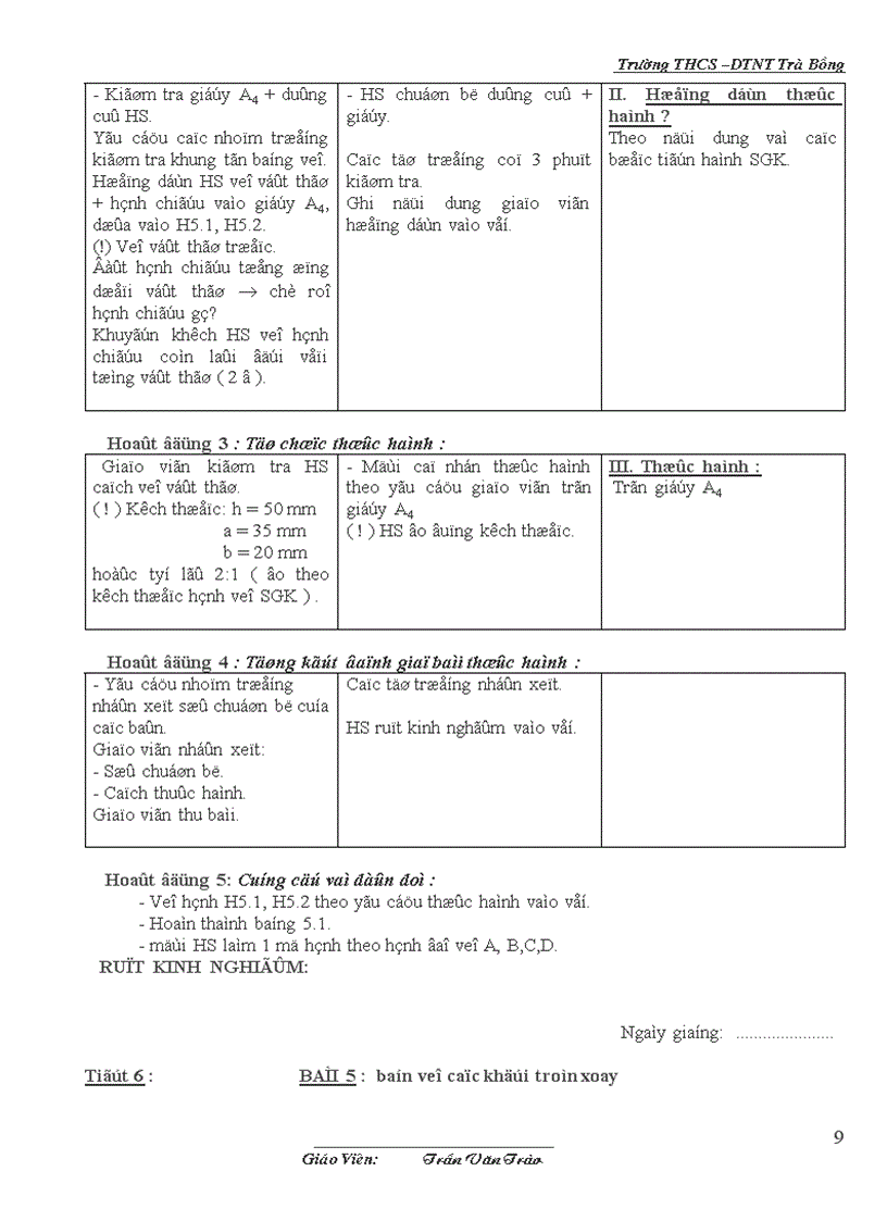 image for page Giáo án Công nghệ 8 năm 08 09