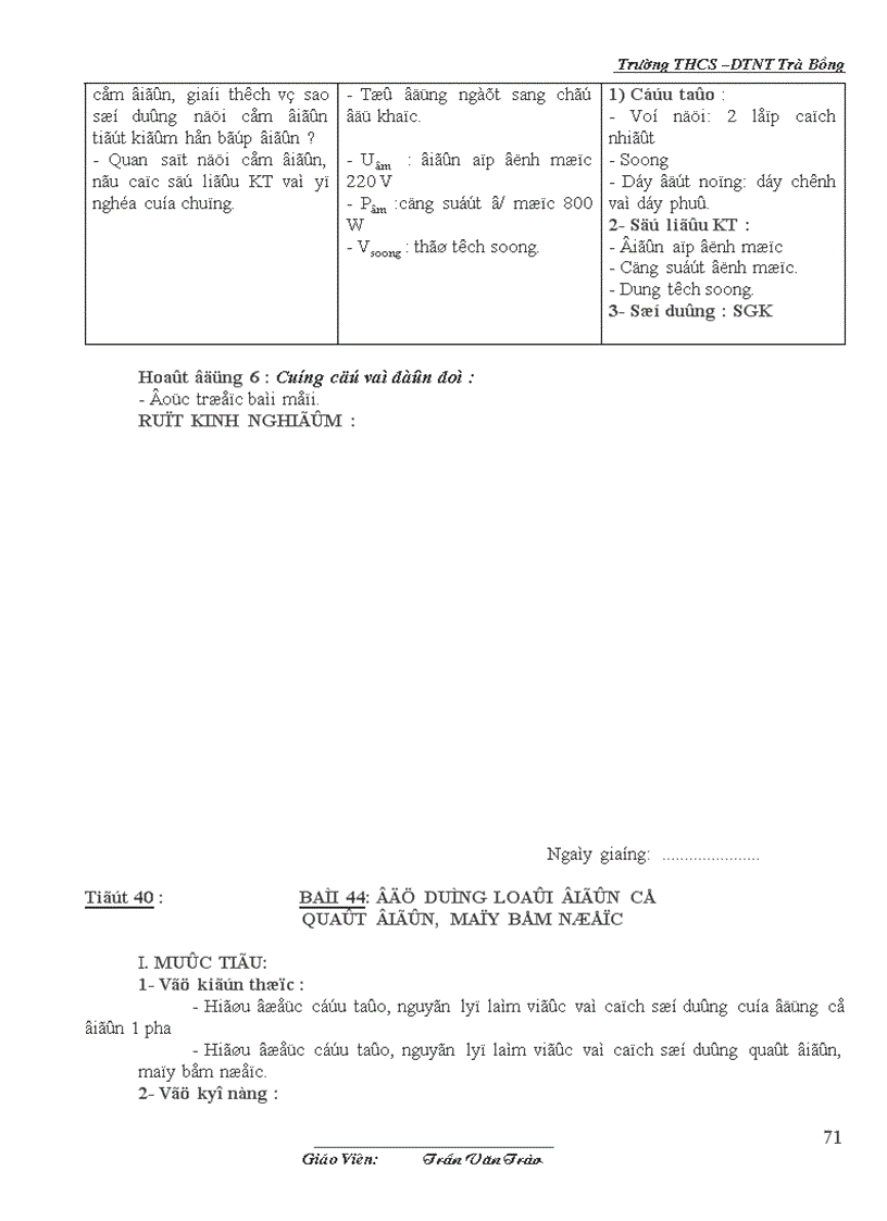 image for page Giáo án Công nghệ 8 năm 08 09
