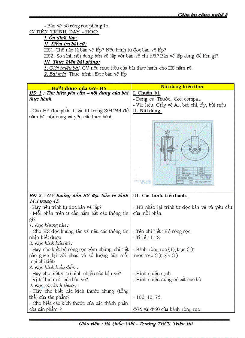 image for page Giáo án công nghệ 8 năm học 2010 2011