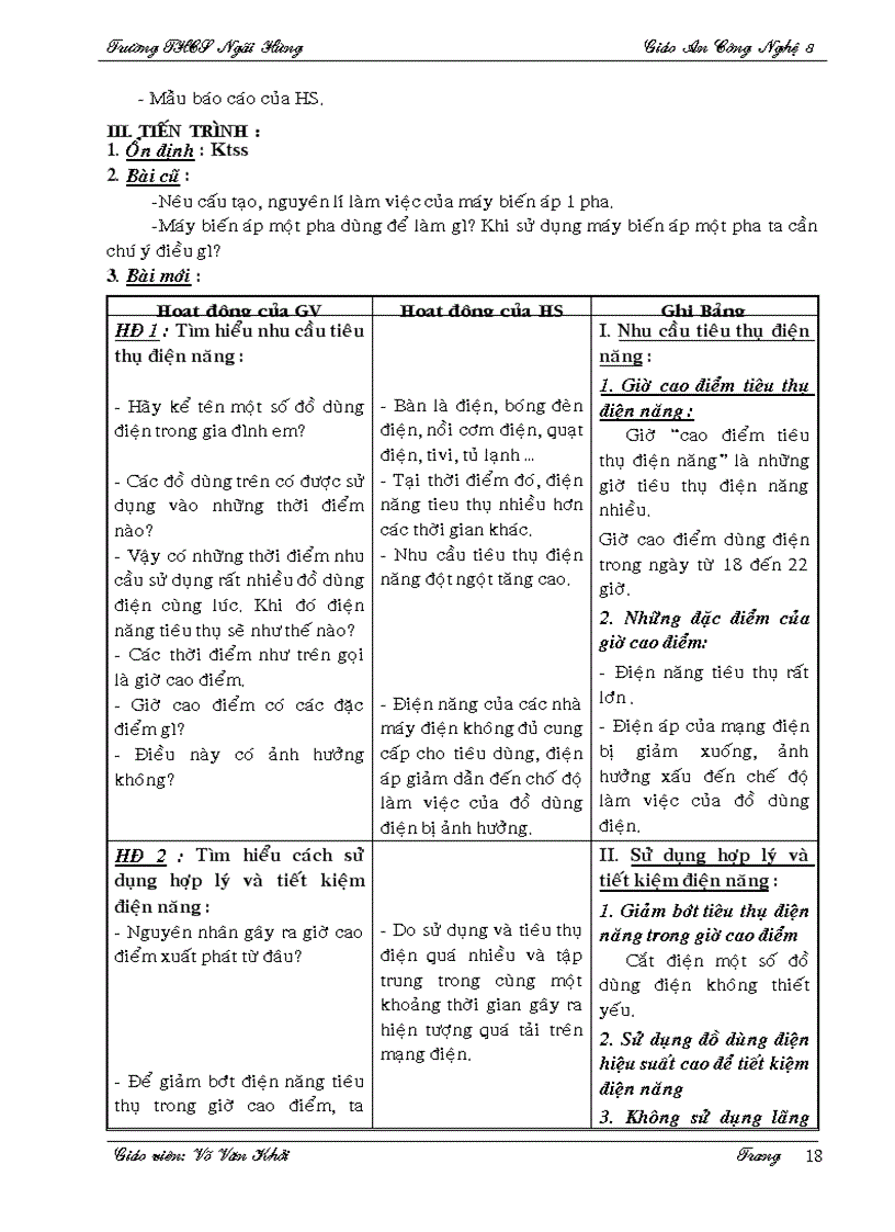 image for page Giáo an cong nghe 8 theo ppct moi