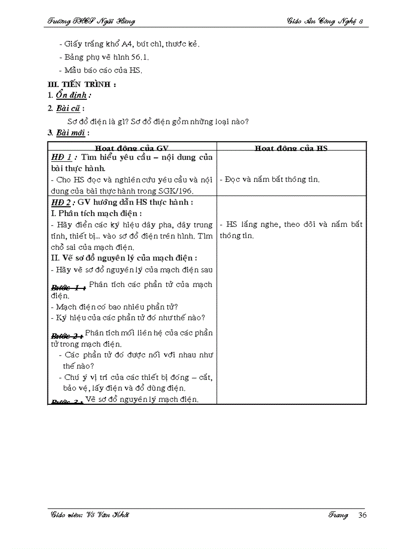 image for page Giáo an cong nghe 8 theo ppct moi