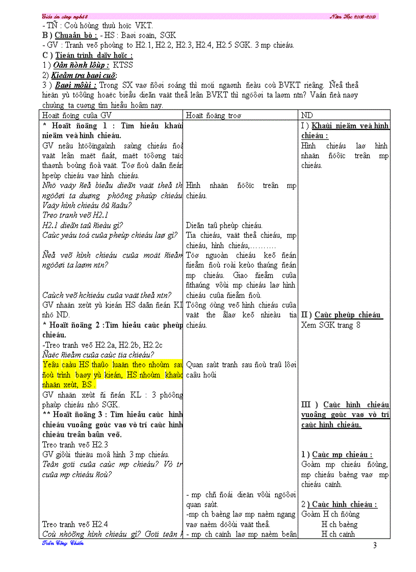 image for page Giáo án công nghệ 8 trọn bộ 08 09