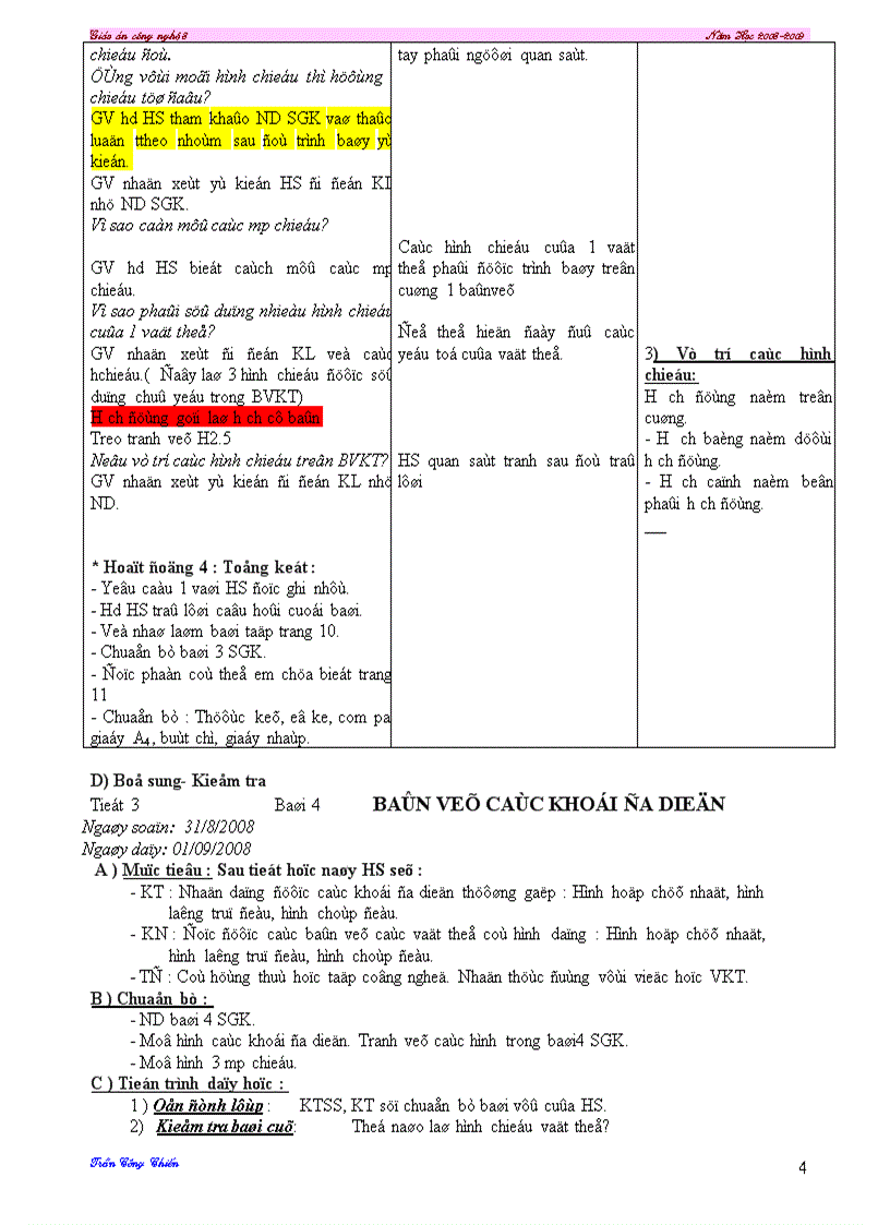 image for page Giáo án công nghệ 8 trọn bộ 08 09