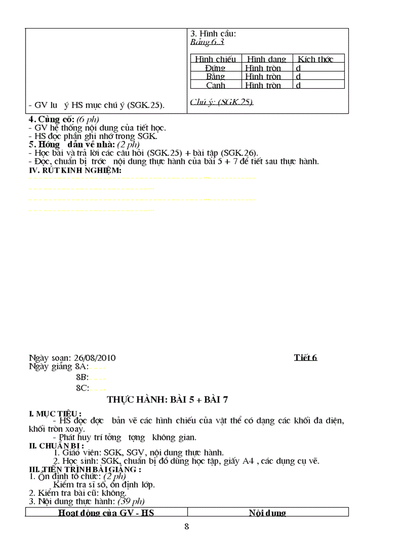 image for page Giáo án Công Nghệ 8 Trọn bộ
