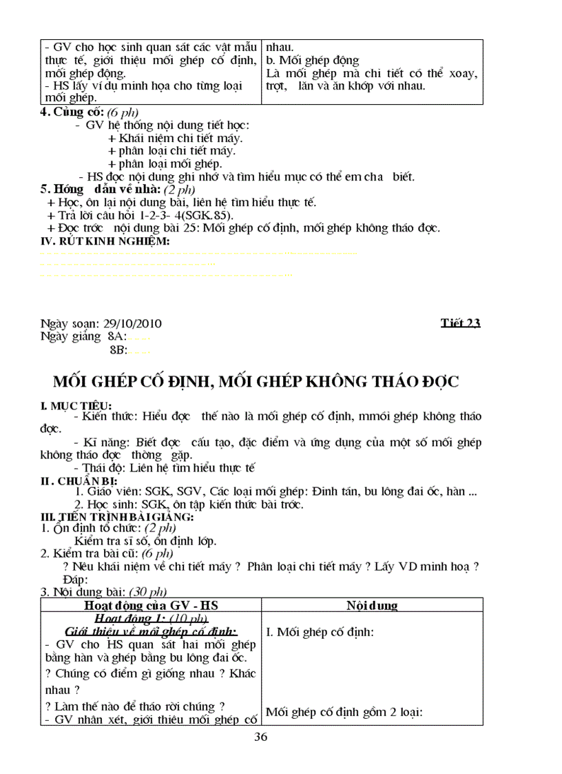 image for page Giáo án Công Nghệ 8 Trọn bộ