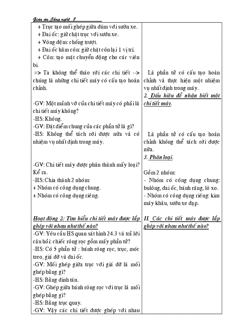 image for page Giao an cong nghe 8 full