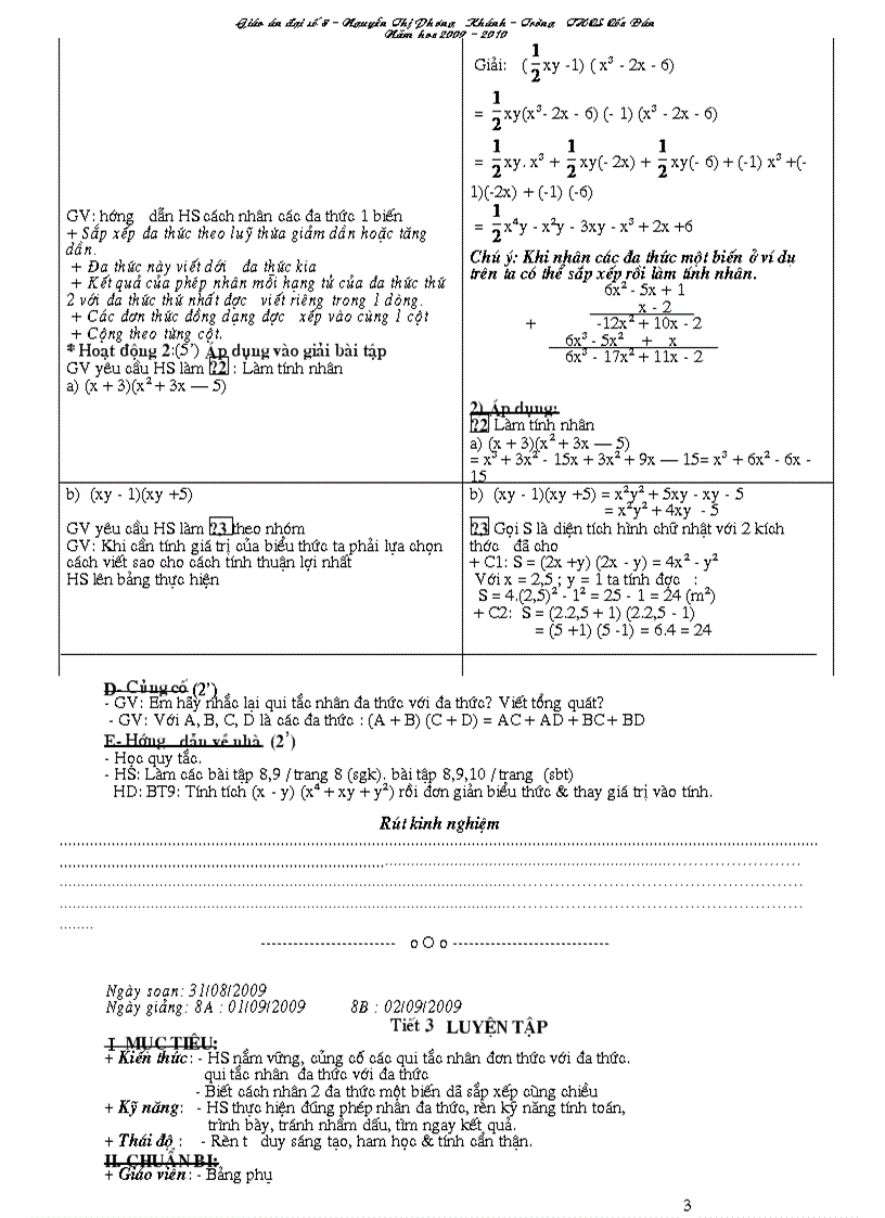 image for page Giao an Dai 8