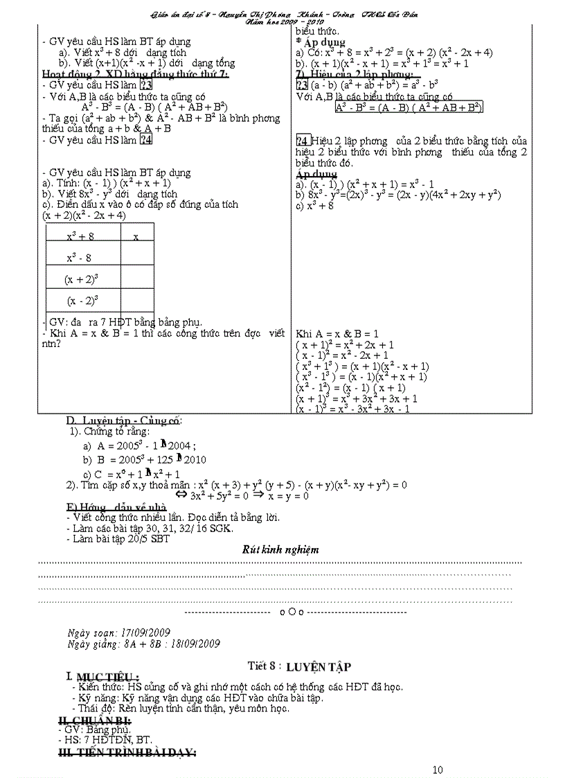 image for page Giao an Dai 8