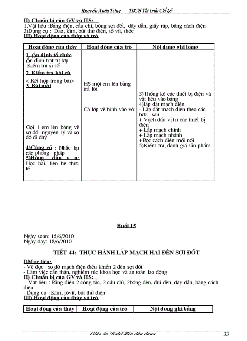 image for page Giao an day nghe dien