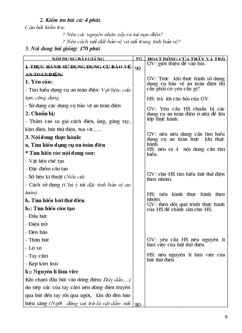 image for page Giáo án nghề điện dân dụng 70t