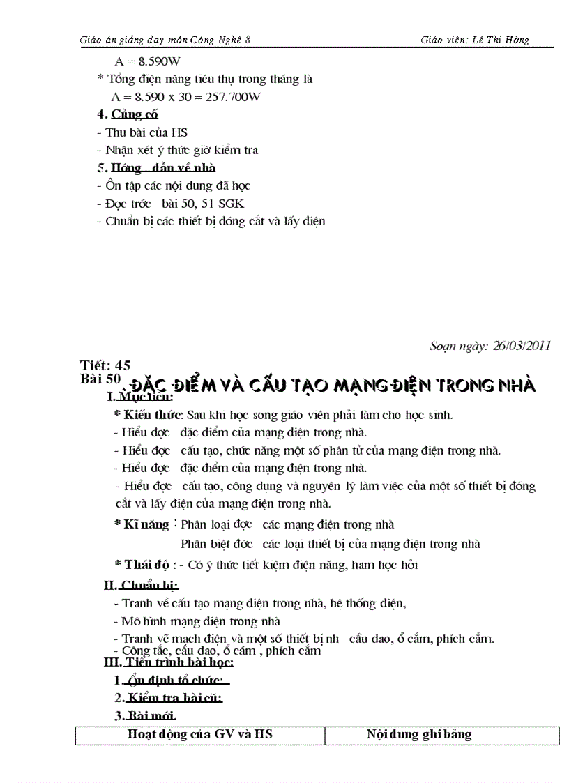 image for page Giáo án Công nghệ 8 đầy đủ 1