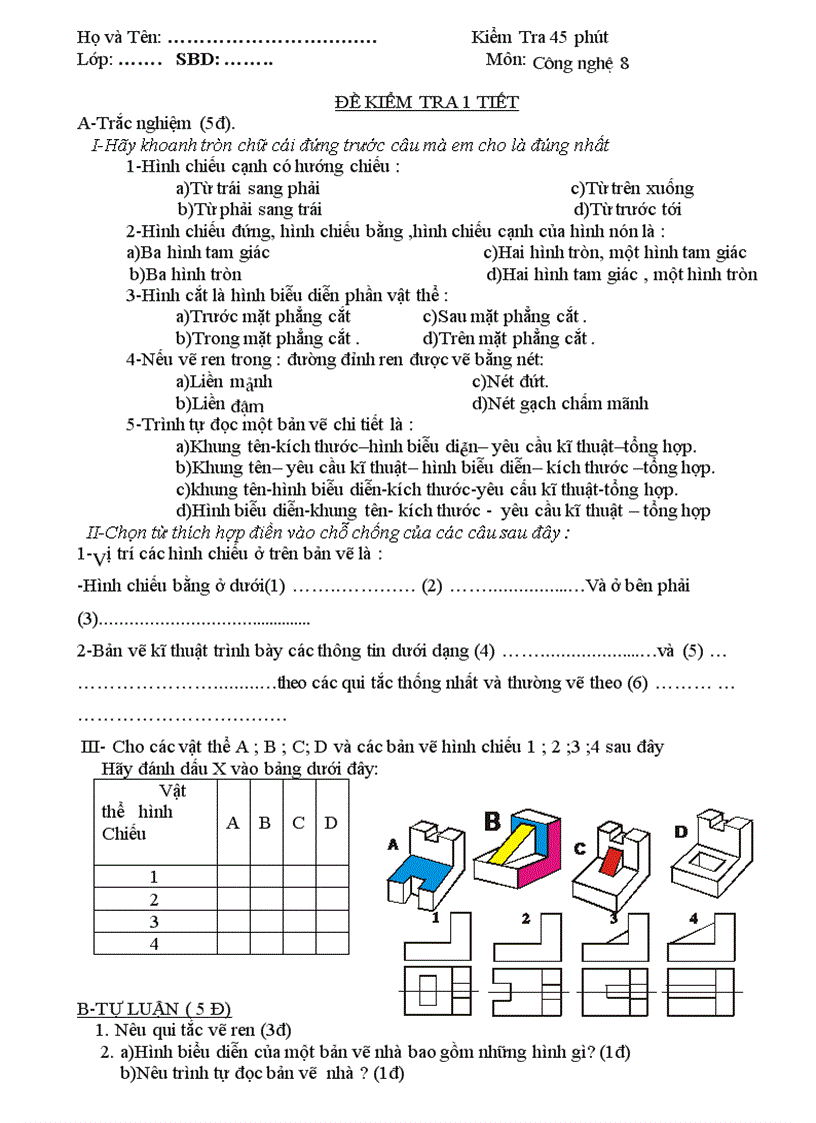 Kiem tra 45p Chuong I II CN8